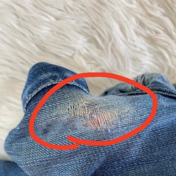 Flawed Joes jeans cotton dark wash boot cut wide leg bell bottoms low rise W 25 - Picture 13 of 16